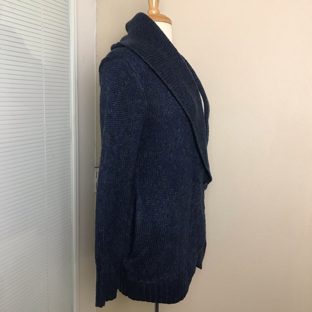 Hinge Navy blue dress be button cardigan sweater - Picture 3 of 7